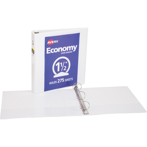 Economy View Binder, Round Ring, 1-1/2" Cap., 11"x8-1/2", WE