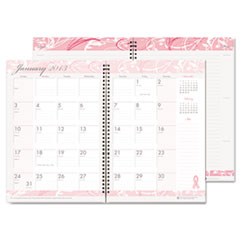 Monthly Journal, Breast Cancer,12 Mths Jan-Dec, 7"x10", PK
