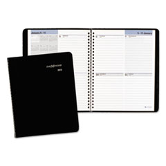 AT-A-GLANCE Open-Schedule Weekly Appointment Book, 8.75 x 7, Black, 2024