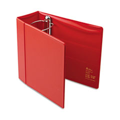 3-Ring EZD Binder, 5" Capacity, 8-1/2"x11", Red