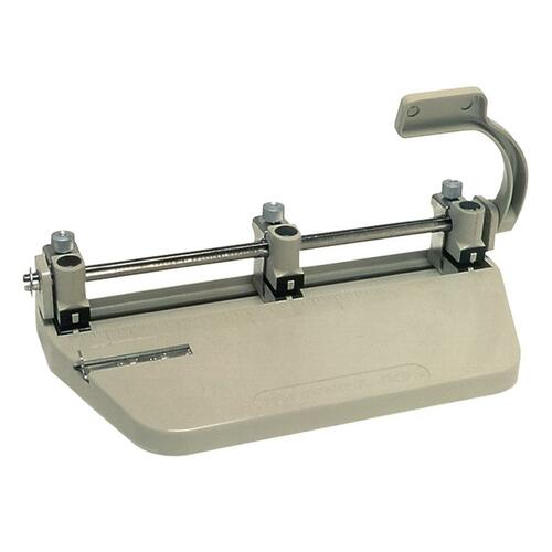 Adjustable 3-Hole Punch, 1/4" Holes, 25-Sheet Cap, Beige