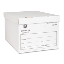 Storage Boxes, Ltr/Legal, 650 lb, 12"x15"x10", 12/CT, White