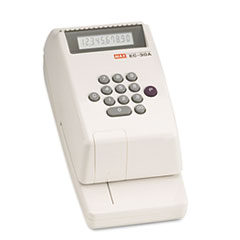 Electronic Check Writer, 10-Digit, Platinum/Gray