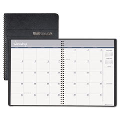 Monthly Planner, Rld, 24Mth, 8-1/2"x11", Black