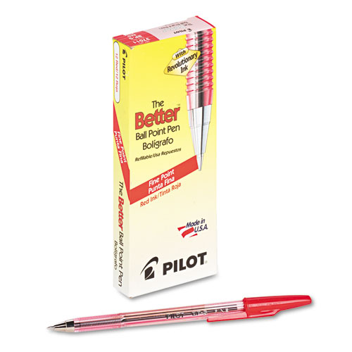 Ballpoint Pen, Refillable, Fine Point, Red