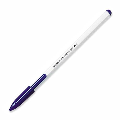 Stick Pen, Nonrefillable, Medium Point, Blue Ink