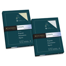 Linen Paper, 24 lb., 8-1/2"x11", 100 Sheets/BX, Ivory