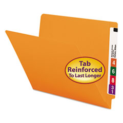 End Tab Folder,Straight Cut,Letter,9-1/2"H,100/BX,OE
