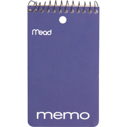 Wirebound Memo Book,College Ruled,1-HP,Top Wirebound,5"x3"