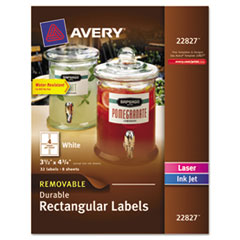 Custom Print Labels, Rectangle, 3-1/2"x4-3/4", 32/PK, White