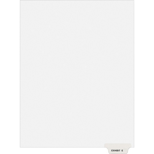 Divider, "Exhibit E", Bottom Tab, 8-1/2"x11", 25/PK, White