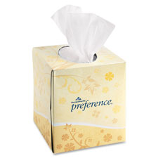 Facial Tissue In Cube Dispenser, 100 Tissues, 2 Ply, White