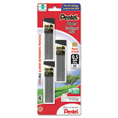 Hi-Polymer Leads, 0.5 mm, HB, Fine, 3 Tubes, Black