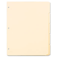 Index Sheets,3-HP,Astd.1/5 Tabs, 8-1/2"x11",20 ST/BX, Manila