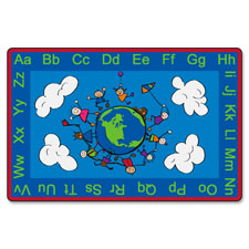 Happy World Rug, 5'x8', Multi