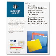 File Folder Labels,Laser/Inkjet,2/3"x3-7/16",1500/PK,White