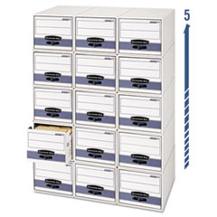 Stor/Drawer File,Lgl,15-1/2"x23-1/4"x10-3/8",6/CT,White/BE