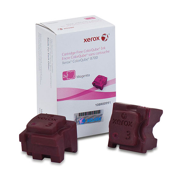 Genuine OEM Xerox 108R00991 Magenta ColorQube Ink (2/Box) (4200 Page Yield)