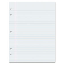 Composition Paper,3HP,3/8" Ruling,8-1/2"x11",500/RM,White