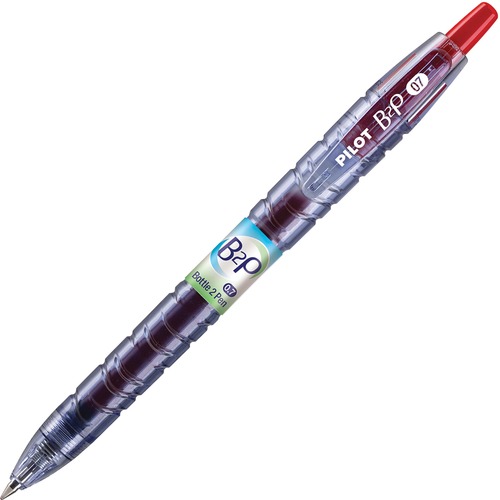 Gel Pen, Retractable, Refillable, Fine Point, Red Ink
