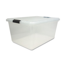 Storage Box W/Lid, 91 Qt, 17-1/4"x31-1/2"x13", 4/CT, CL