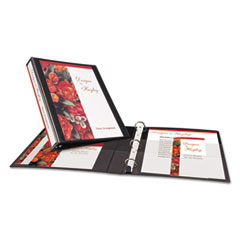 Slant Ring View Binder, 1" Capacity, 11"x8-1/2", Black