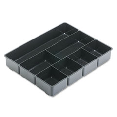 Drawer Director, 7 Compartments, 15"x12"x2-3/8", Black