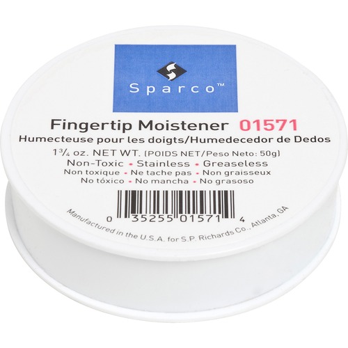 Fingertip Moistener, Nonskid Back, 1-3/4 oz.
