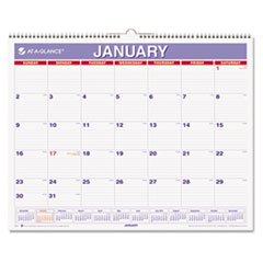 Monthly Wall Calendar, 1MPP, 12-Month, Jan-Dec, 15"x12"
