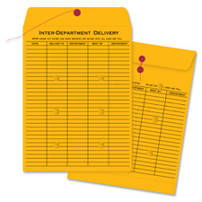 Inter-Dept.Envelopes, Str/Button Close,10"x13",100/CT,Kraft