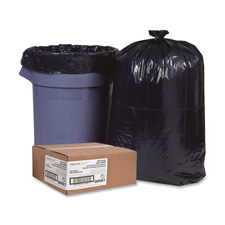 Trash Can Liners,Rcycld,31-33 Gal,1.65mil,33"x39",100/BX,BK