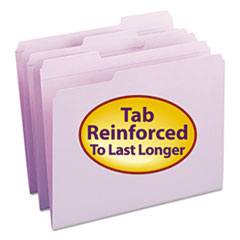 File Folder,1/3 AST 2-Ply Tab Cut,Letter,100/BX,Lavender