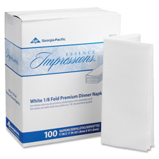 Dinner Napkin, 17"x17", 1-Ply, 400/CT, White