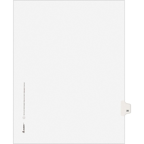 INDEX,SD,LTR,WHT,20,25/PK