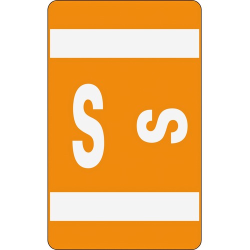Color Coded Label, "S", 100/PK, Orange