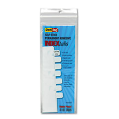 Write-On Plain Tabs, Permanent, 1"x7/16", 416 Tabs/PK, White