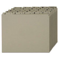 A thru Z Pressboard File Guide, 1/5 Tab Cut, 25 Point,Letter