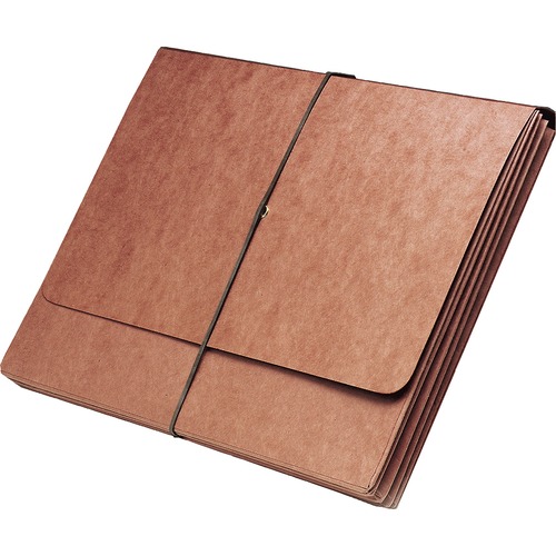 Expanding Wallet,w/Elastic Tie,11-3/4"x9-1/2",Red