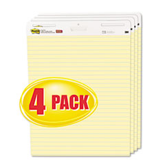 PAD,EASEL,RULED,YW,4PK