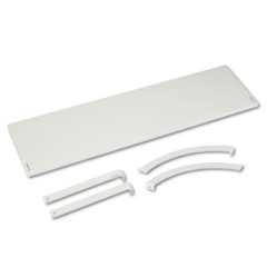 Partition Mounted Shelf, 48"x12-3/4"x14-1/2", Gray