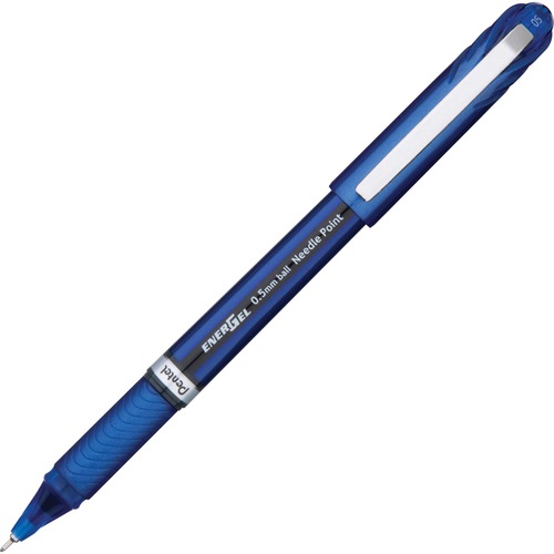 Gel Pen, Needle Tip/Fine Pt, Nonrefillable, 0.5mm, Blue Ink