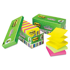 Pop-up Note Refills, 3"x3", 18/PK,100 SH/Pad, AST Ultra