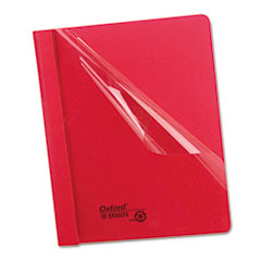 Clear Front Report Covers,Ltr, 1/2" Cap., 25/BX, Red