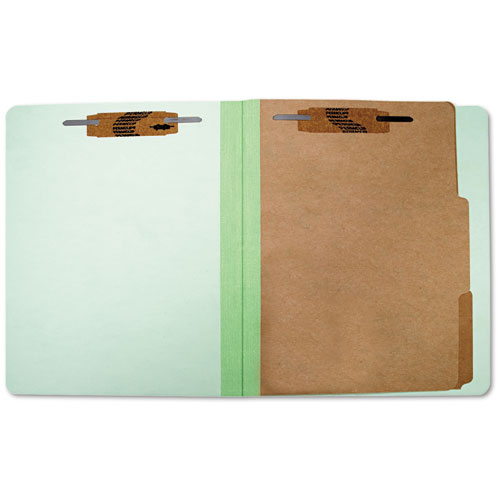 Classification Folder, 6-Part, Letter,2Divider,10/Box, Lt.GN