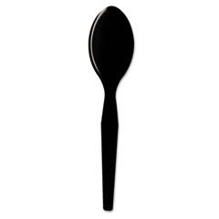 Plastic Tableware,Medium Weight,Teaspoons,1000/CT,Black