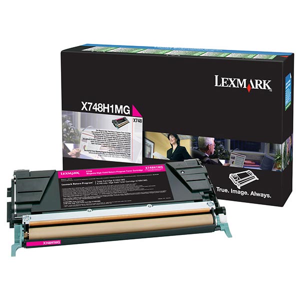 Genuine OEM Lexmark X748H1MG High Yield Magenta Return Program Toner (10000 Page Yield)
