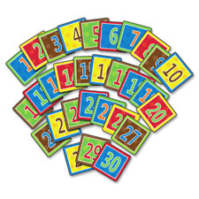 Block Numbered Seating Rug, 16"x16", 123/ST, Multi