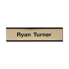 Standard Aluminum Wall Sign, 2"x8", Standard Black