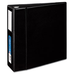 3-Ring EZD Binder w/Label Holder, 4"Cap, 11"x8-1/2", Black