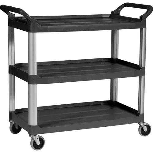 Mobile Utility Cart,300 lb. Cap,40-3/5"x20"x37-4/5",Black